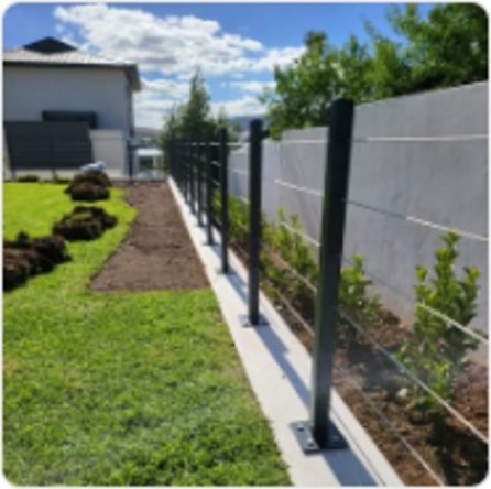 Fence along the garden