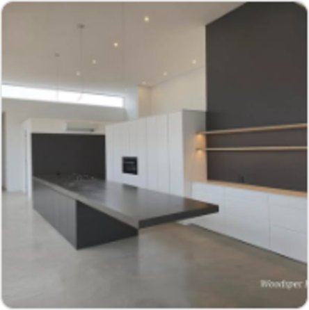 Dark kitchen with island