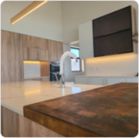 Timber kitchen with epoxy top