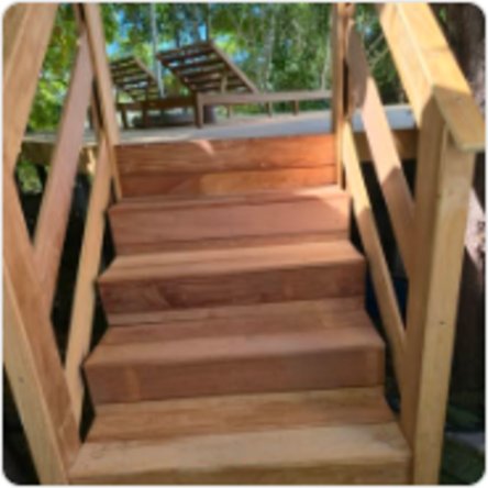 Exterior steps to the garden